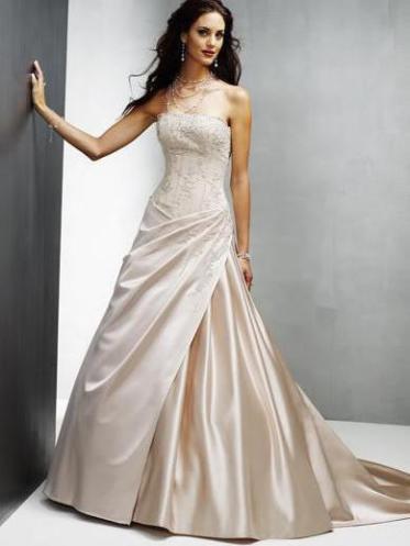 Most women's formalwear is strapless or backless with a plunging neckline